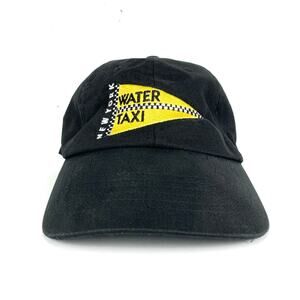 New York Water Taxi Hat Black Yellow White Metal Buckle Strap KC Caps Headshots